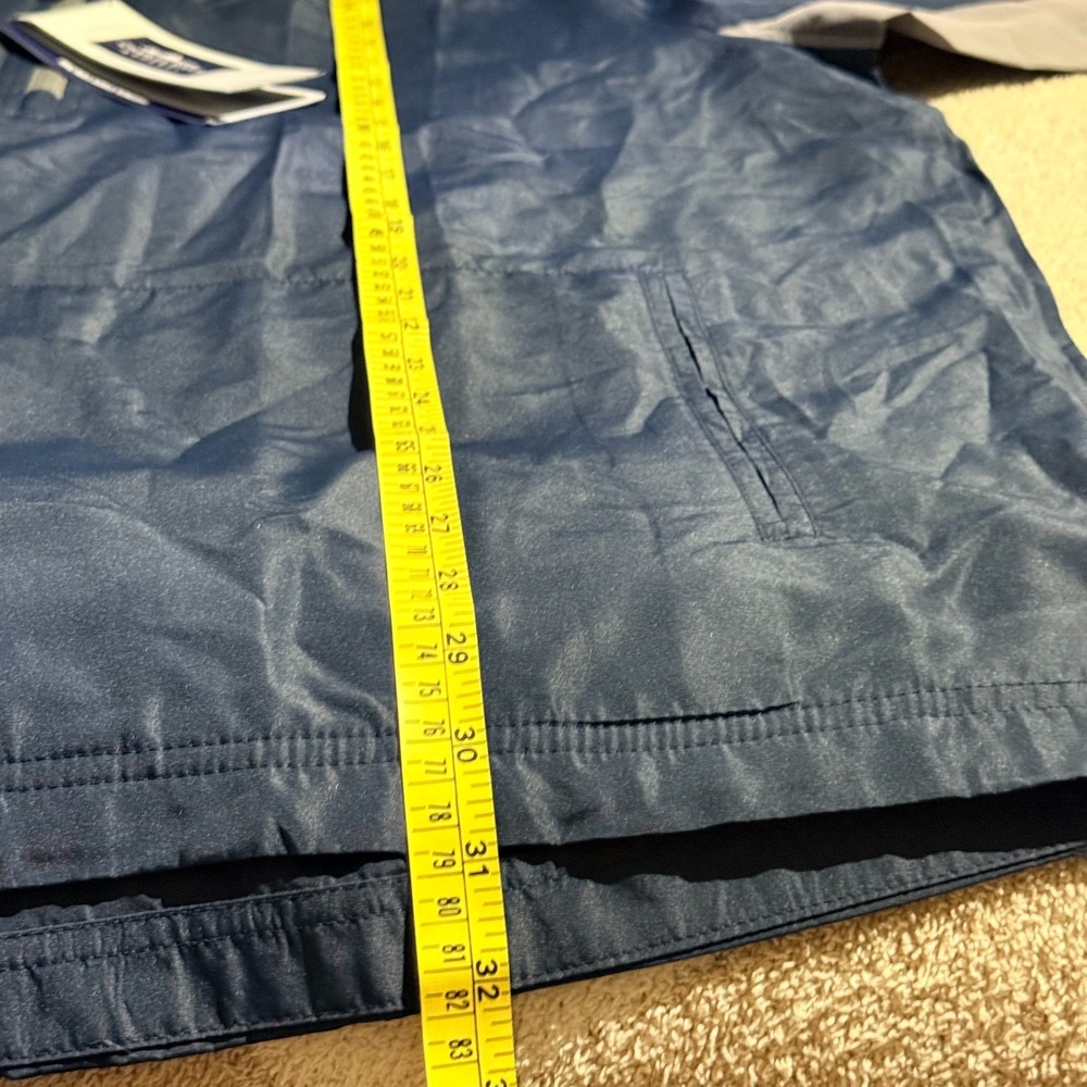 Charles River Apparel Pullover Windbreaker Bunker Windshirt Mens XL Navy Golf - Picture 10 of 11